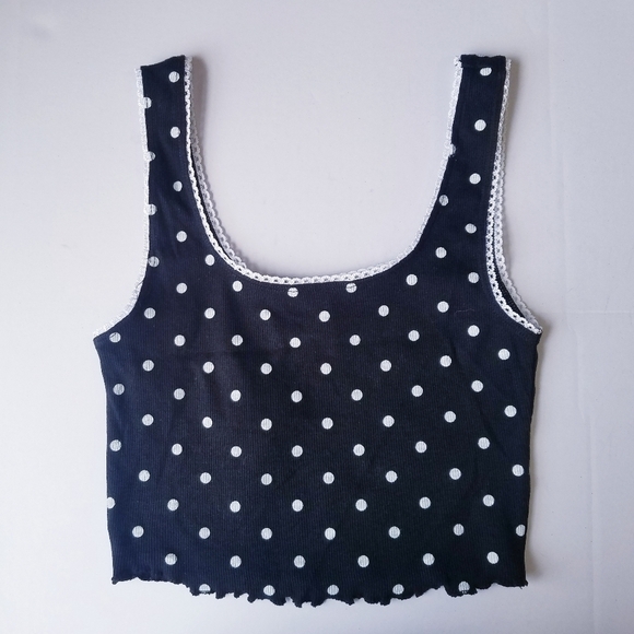 NEW Topshop | Crop‎ Polk dot Tank Top 4 - Picture 6 of 13